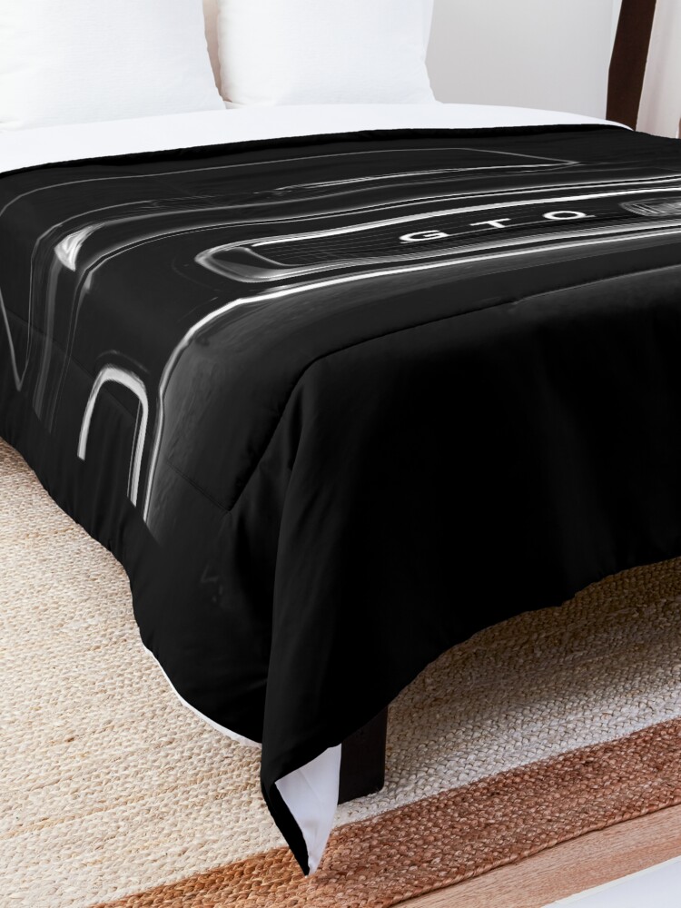 Alternate view of 1966 Pontiac GTO - black Comforter