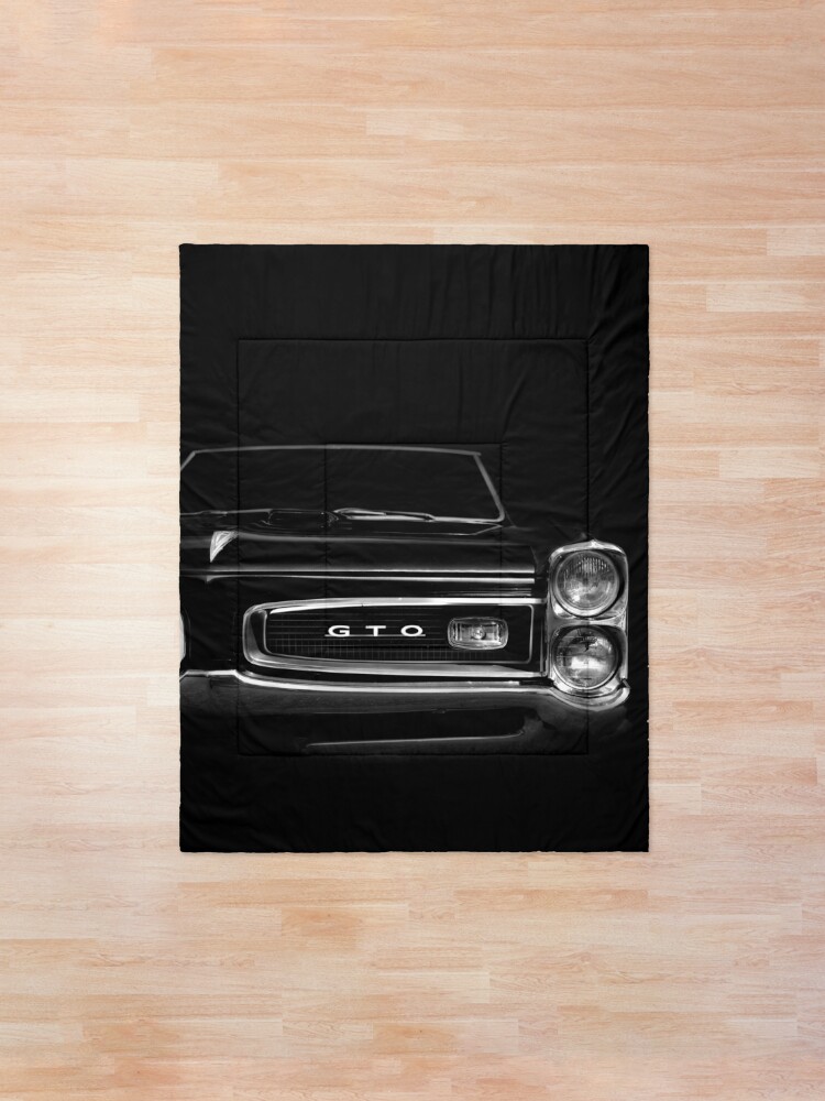 Alternate view of 1966 Pontiac GTO - black Comforter