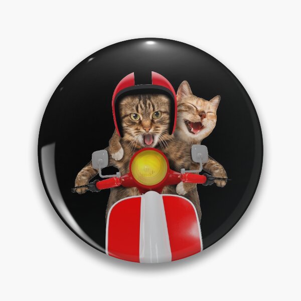 Item preview, Cats riding Motorcycle (dark BG) designed and sold by Livity.