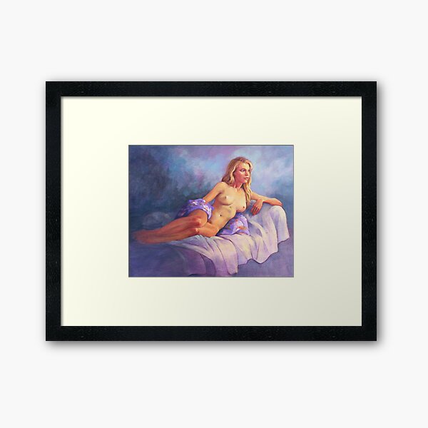 Joanna Reclining Framed Art Print