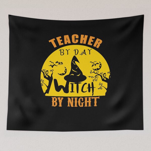 Item preview, Teacher Witch By Night Halloween Funny Costume Idea designed and sold by majidkacm.