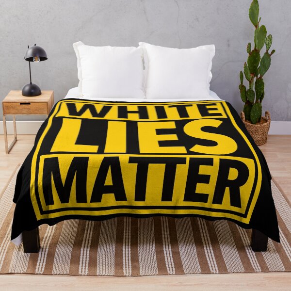 Item preview, White Lies Matter (black on yellow) designed and sold by Thelittlelord.