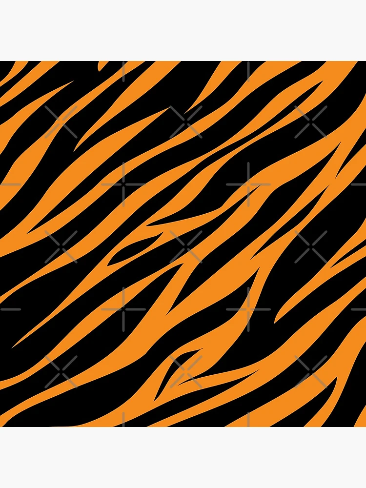 Thumbnail 4 of 4, Clock, Tiger Stripes Pattern designed and sold by KammilDesigns.