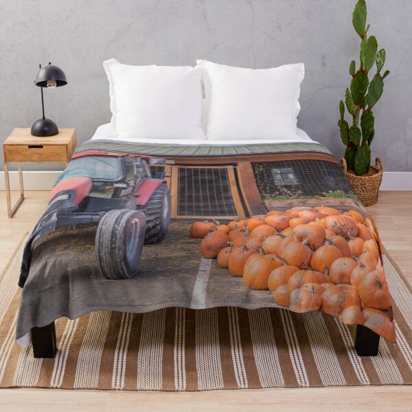 Item preview, Pumpkins and Tractor at Farm Market designed and sold by Amy Mitchell.