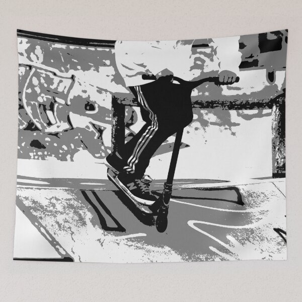 Item preview, Down the Ramp - Stunt Scooter Rider designed and sold by NaturePrints.