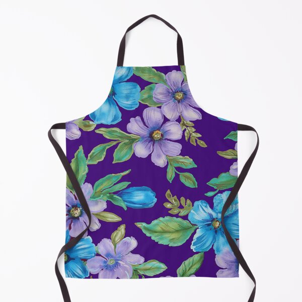 Item preview, Purple and Blue Watercolor Flowers designed and sold by Leslie Rogers Todder.