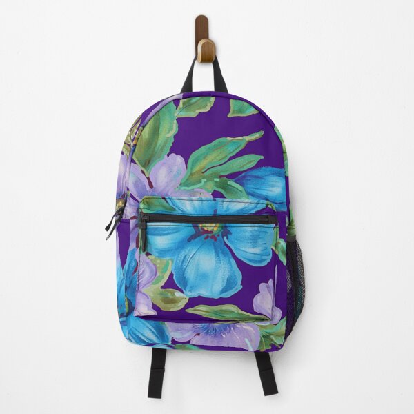 Item preview, Purple and Blue Watercolor Flowers designed and sold by Leslie Rogers Todder.