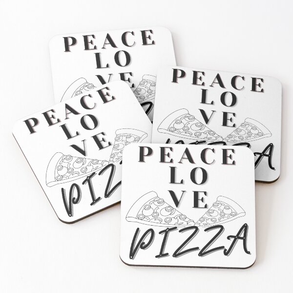 Item preview, Pizza: Peace and Love!! designed and sold by AmazingEcraft.