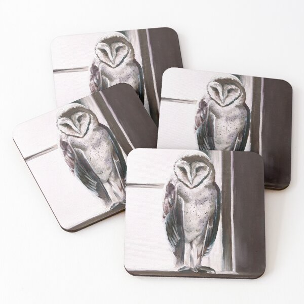 Item preview, Purple Barn Owl painting designed and sold by Emily Bickell.