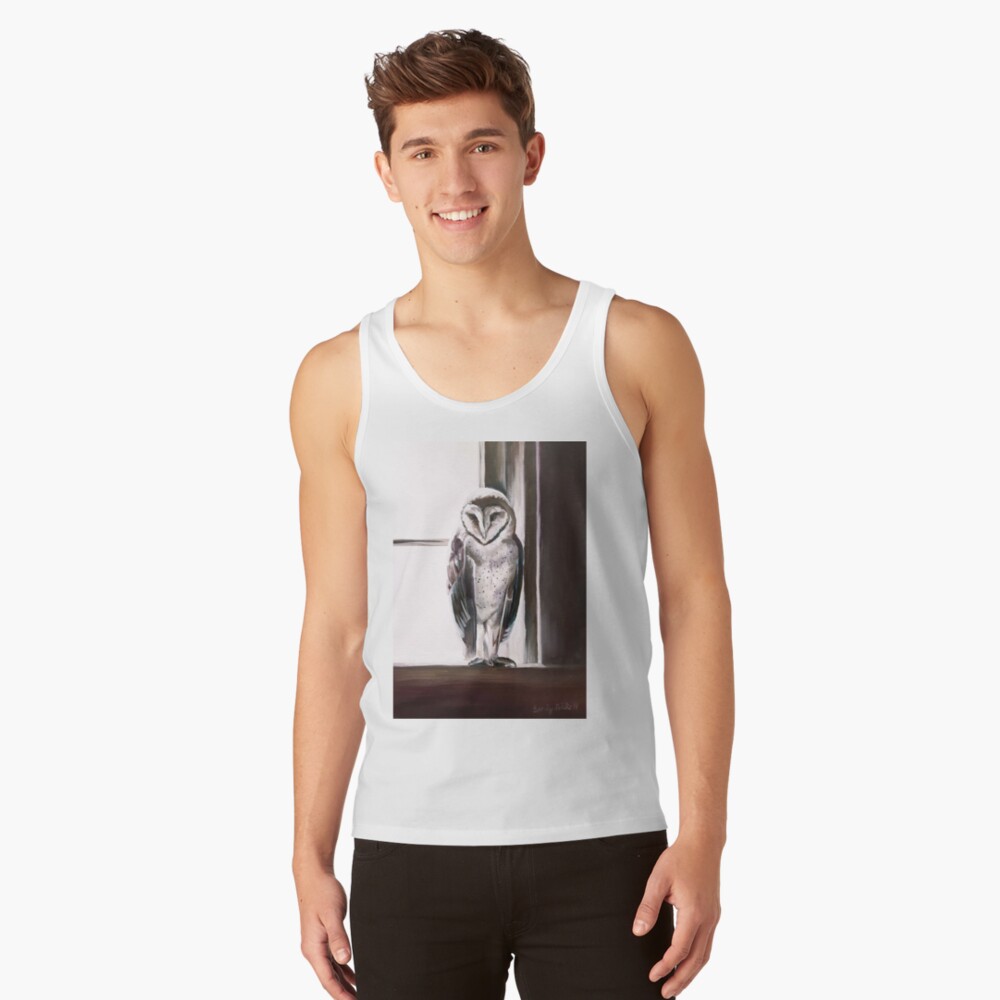 Purple Barn Owl painting Tank Top