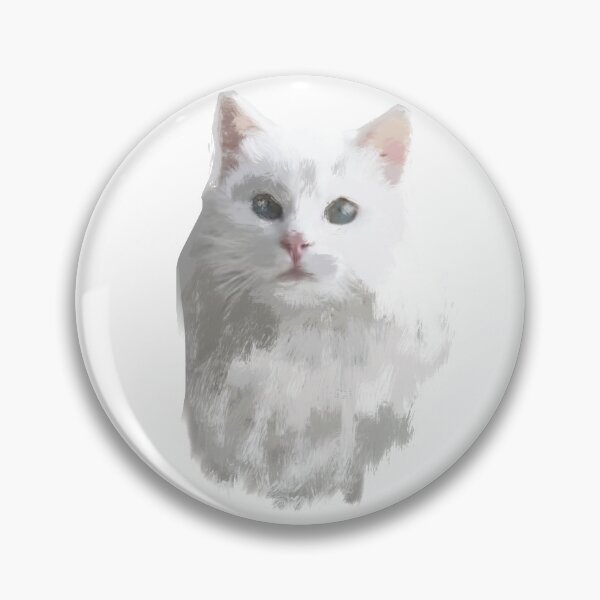 Aperçu de l'œuvre Peinture numérique originale de chat blanc créée et vendue par ZombieFiend.