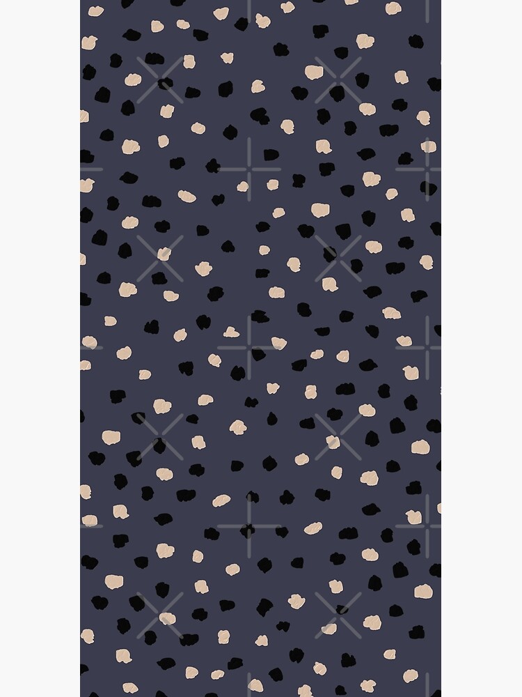 Dalmatian Dots Neutral Pattern on Inkwell Blue by ebozzastudio