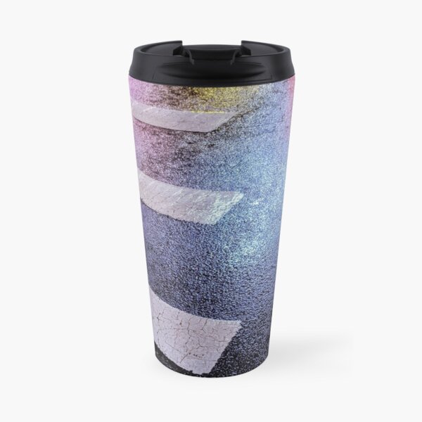 Rainy Crosswalk Reflections Travel Mug