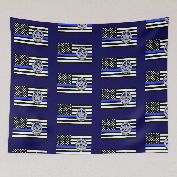 Item preview, Dallas Police Blue Line Flag designed and sold by Lawrence Baird.