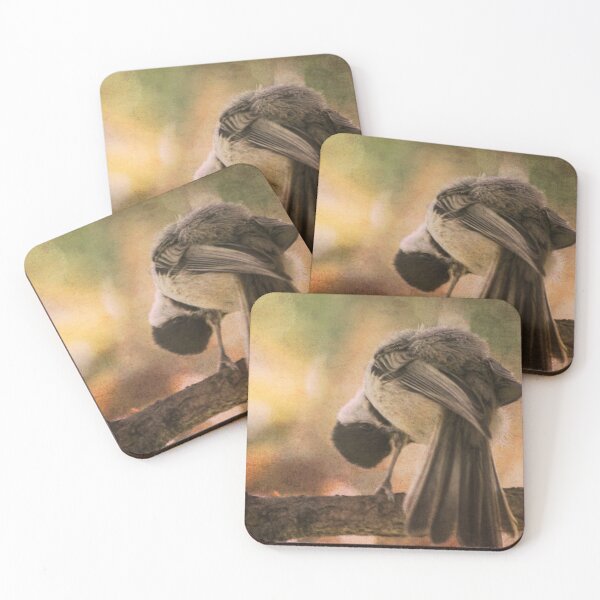 Item preview, Abstract chickadee on branch designed and sold by CanadianWild418.