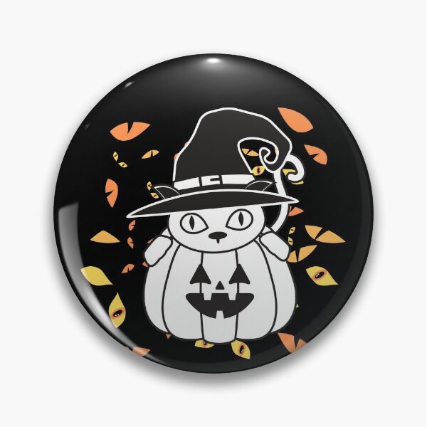 Artikelvorschau, Hexenkatze auf Kürbis (Happy Halloween) entworfen und verkauft von KammilDesigns.