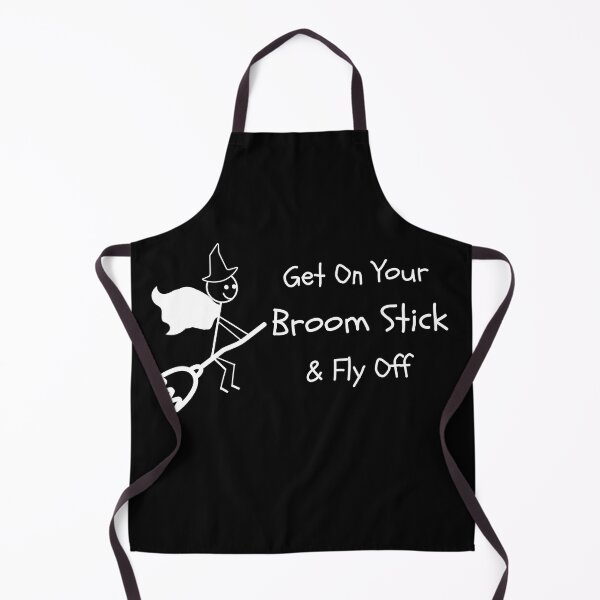 Item preview, Get On Your Broomstick & Fly Off - Stick Figure Halloween Humour designed and sold by CheckOutOz.