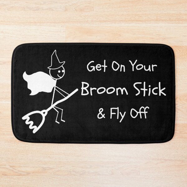 Item preview, Get On Your Broomstick & Fly Off - Stick Figure Halloween Humour designed and sold by CheckOutOz.