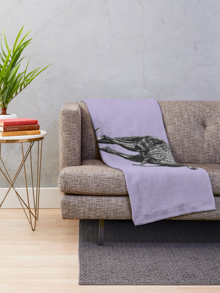 Alternate view of Johnny the Kangaroo Throw Blanket