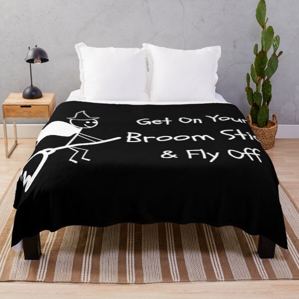 Item preview, Get On Your Broomstick & Fly Off - Stick Figure Halloween Humour designed and sold by CheckOutOz.