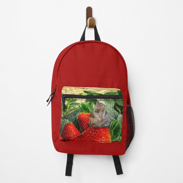 Item preview, Small Ground Squirrel Finds Giant Strawberry Patch and Overeats designed and sold by CarolM.