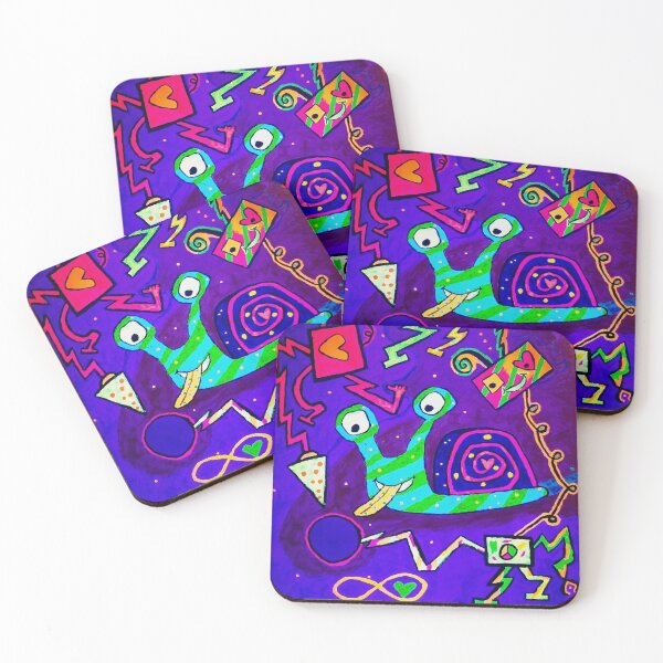 Item preview, Happy Dancing Robots (UV Light) designed and sold by JoyfulRabbitArt.