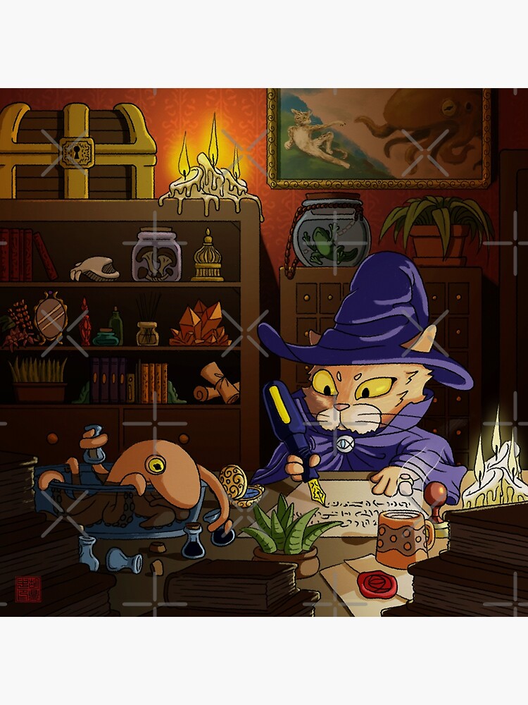 Baz the Cat Wizard by DingHuArt
