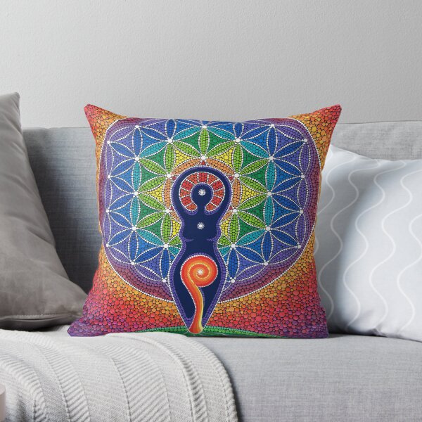 Goddess of the World Throw Pillow
