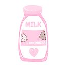 Milk And Mocha On A Milk Bottle Poster By Designsbylevana Redbubble