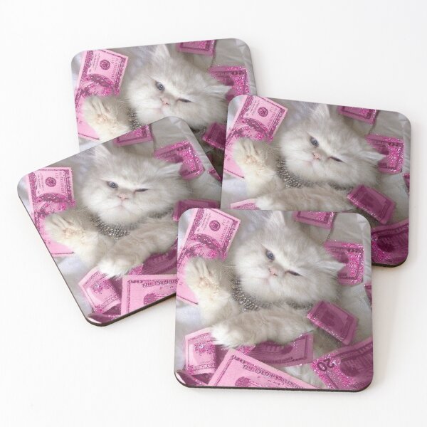 Item preview, cat with money designed and sold by sqftv.