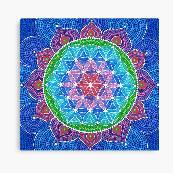 Divine Lotus Mandala Canvas Print