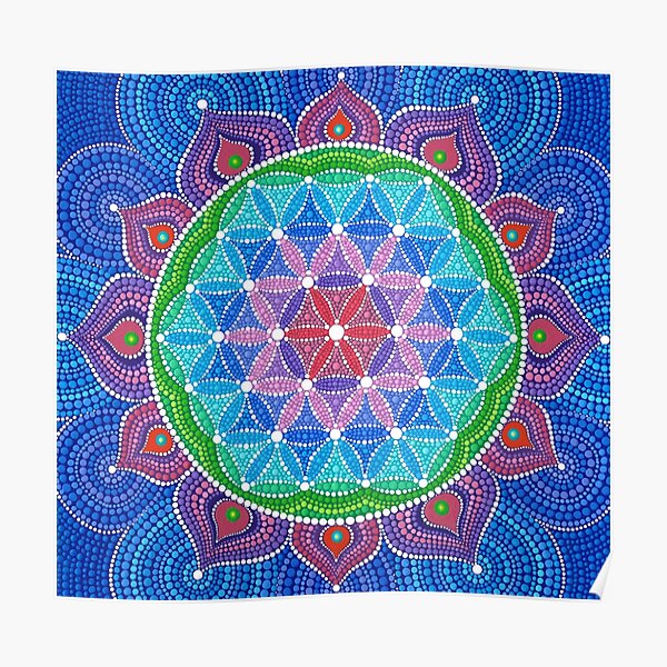 Divine Lotus Mandala Poster