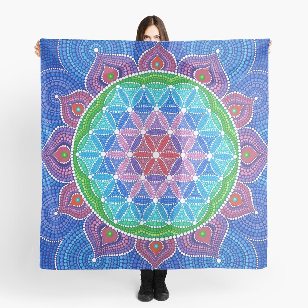 Divine Lotus Mandala Scarf