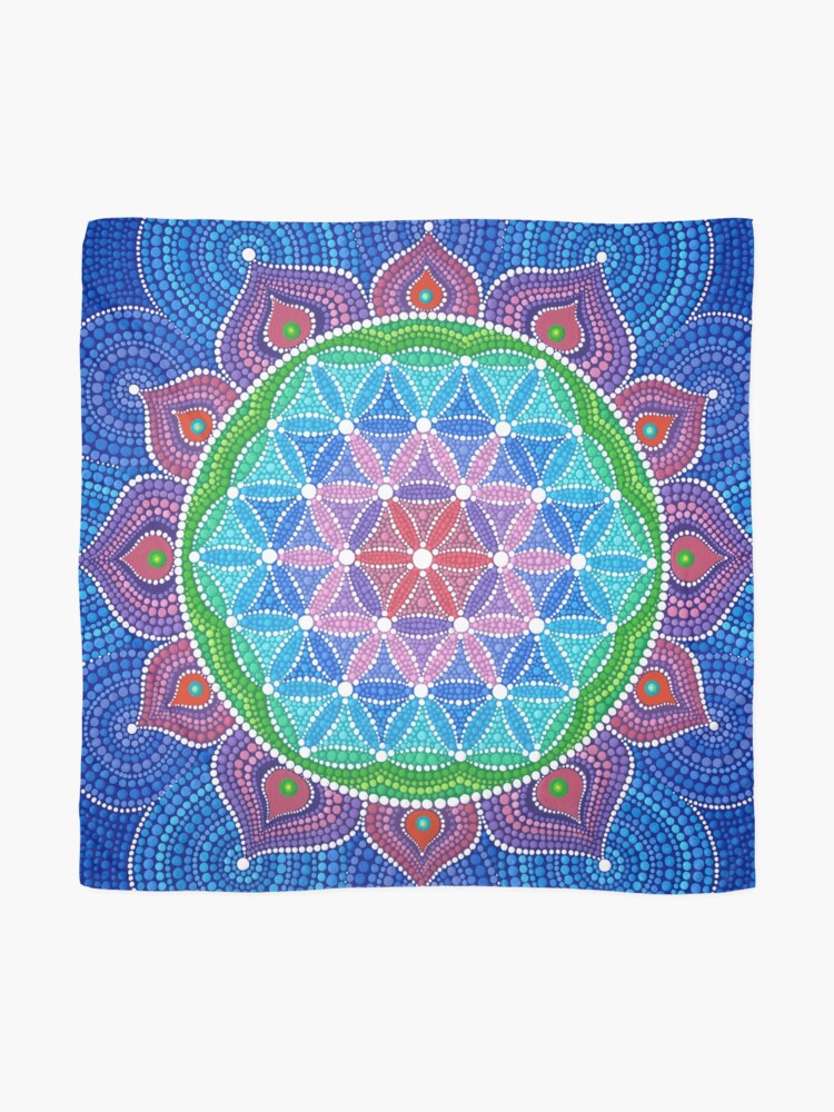 Alternate view of Divine Lotus Mandala Scarf