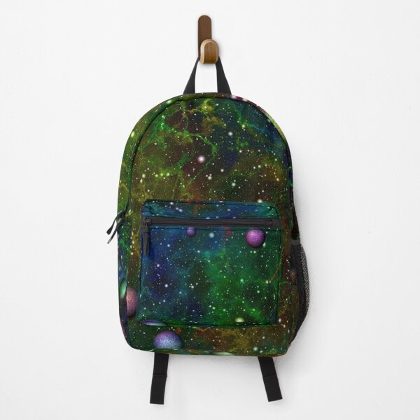 Item preview, Galaxy Stars Pattern with Planets Night Sky Green aesthetic designed and sold by Spaceshipsells.