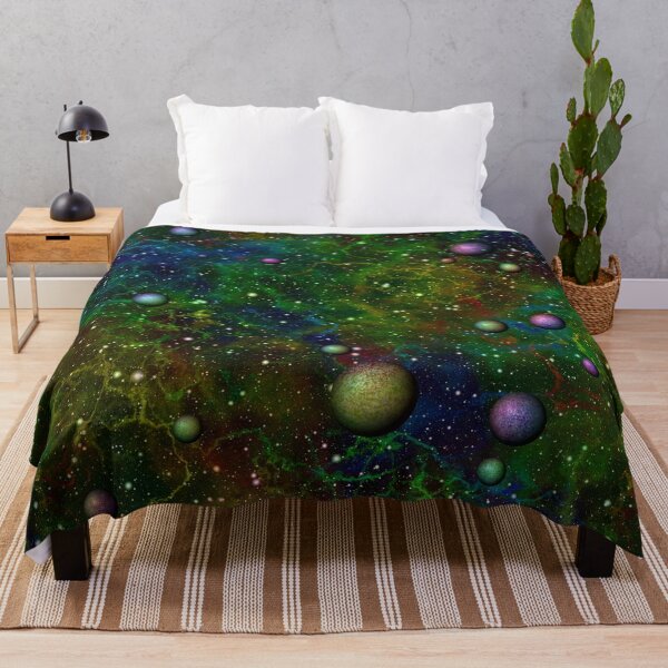 Item preview, Galaxy Stars Pattern with Planets Night Sky Green aesthetic designed and sold by Spaceshipsells.
