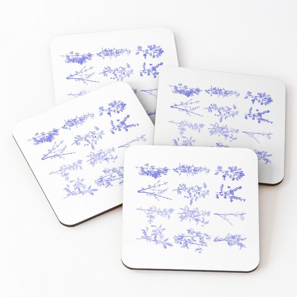Item preview, Vintage Monochrome Leafy And Flowering Tree Branches designed and sold by millie-and-inez.