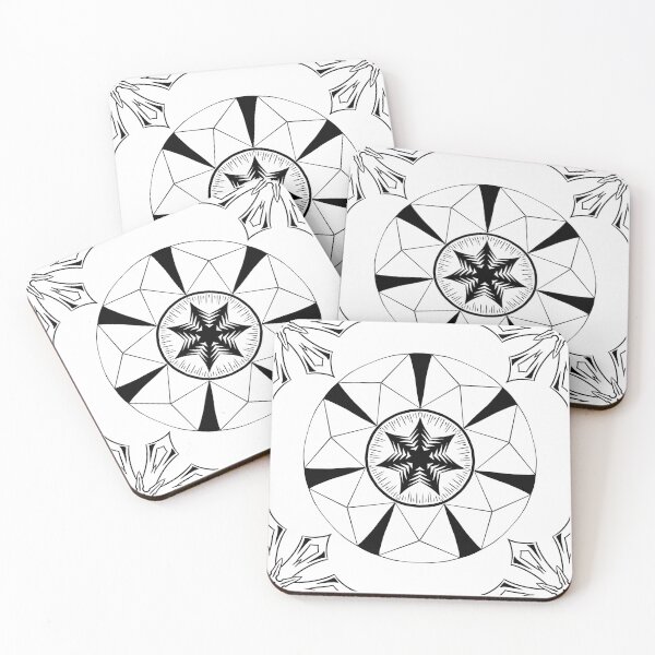 Item preview, Circular Crystal Mandala Black and White designed and sold by SirCrim.