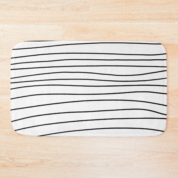 Item preview, Modern minimal trendy black white striped pattern designed and sold by ind3finite.