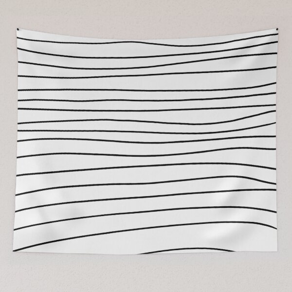 Item preview, Modern minimal trendy black white striped pattern designed and sold by ind3finite.