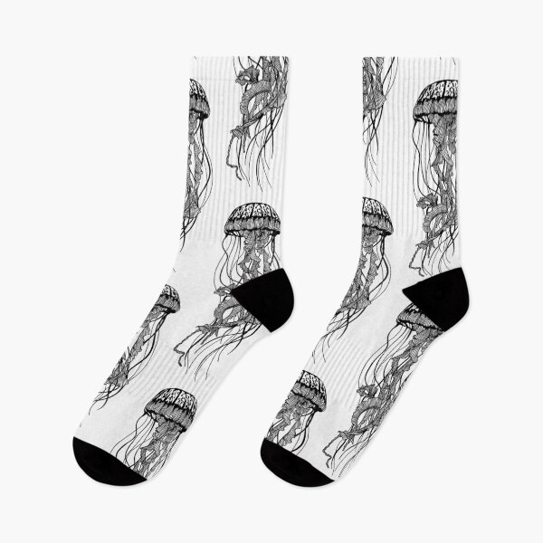 Item preview, Jellyfish Medusa lines illustration line art designed and sold by line212line.