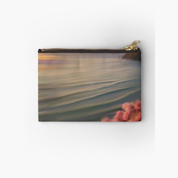 Item preview, Hazy sunset over coastal pink flowers designed and sold by Something Arty.