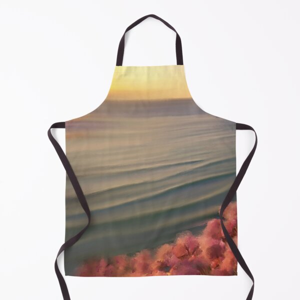Item preview, Hazy sunset over coastal pink flowers designed and sold by Something Arty.