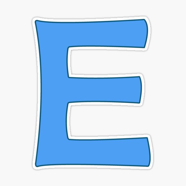 Blue, e, letter, alphabet, letters icon - Free download