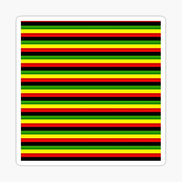 Rasta Rastafari Jamaica Rastafarian stripes pattern II Sticker