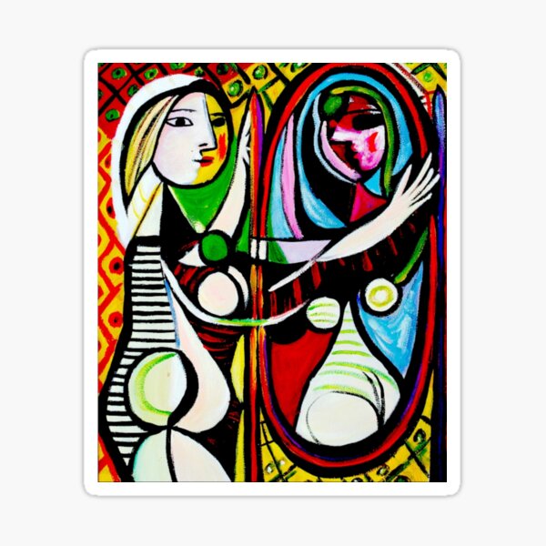 Pablo Picasso's "Girl in Front of Mirror" Sticker