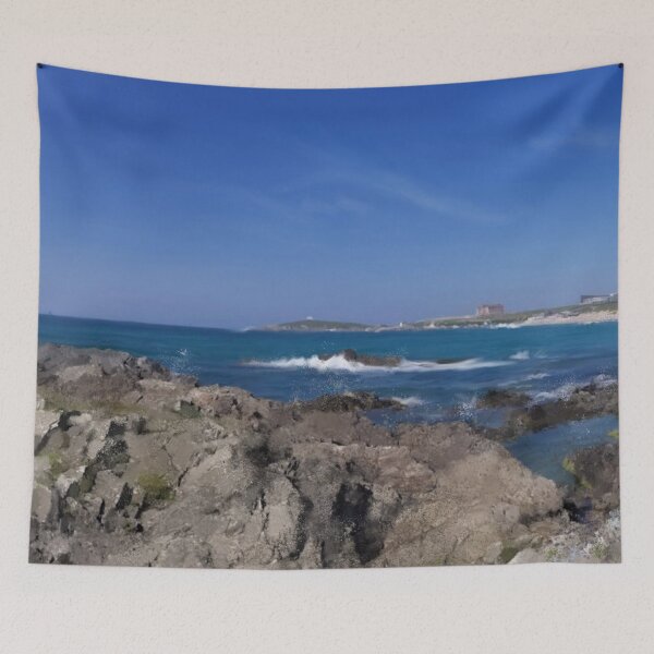 Item preview, Rocky beach view.  Fistral beach, Newquay Cornwall. designed and sold by Something Arty.