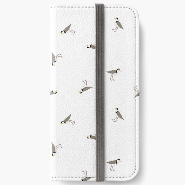 Scattered Lapwings (white) iPhone Wallet