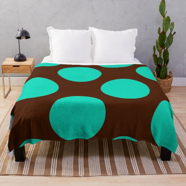 Item preview, Brown Teal Dots Pattern designed and sold by LifestylePrints.
