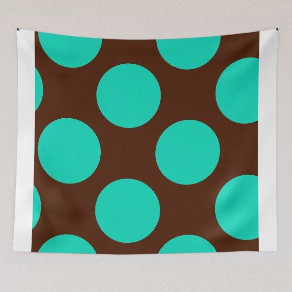 Item preview, Brown Teal Dots Pattern designed and sold by LifestylePrints.